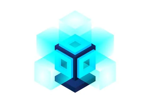 Server. Digital space. Data storage. Data center. Big Date. Conceptual illust Illustrazione stock