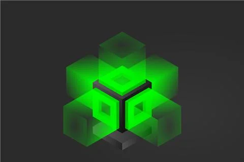 Server. Digital space. Data storage. Data center. Big Date. Conceptual illust イラスト素材