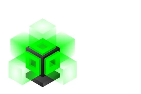 Server. Digital space. Data storage. Data center. Big Date. Conceptual illust イラスト素材