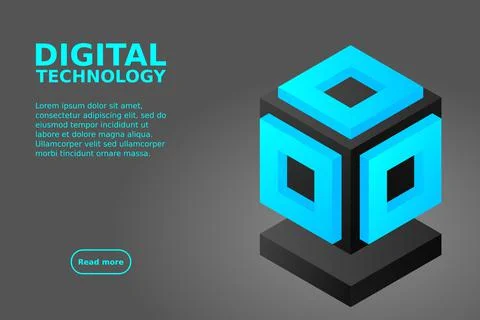 Server. Digital space. Data storage. Data center. Big Date. Conceptual illust 库存插图