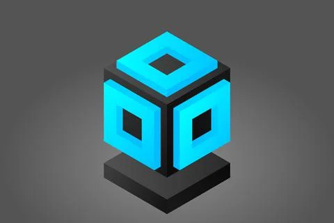 Server. Digital space. Data storage. Data center. Big Date. Conceptual illust イラスト素材