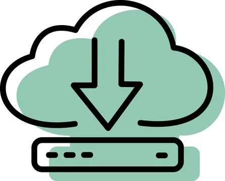 Server download data hardware transfer icon Stock Illustration