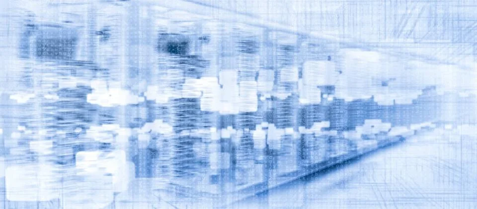 Server in einem Rechenzentrum Server in einem Rechenzentrum mit Matrix und... 写真素材