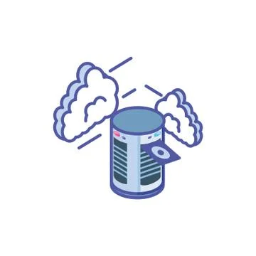 Server equipment with with cloud information 스톡 일러스트