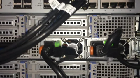 Server equipment Network of telecommunication system. Stock Footage 47941954