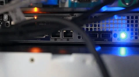 Server equipment Network of telecommunication system. Stock Footage 47942683