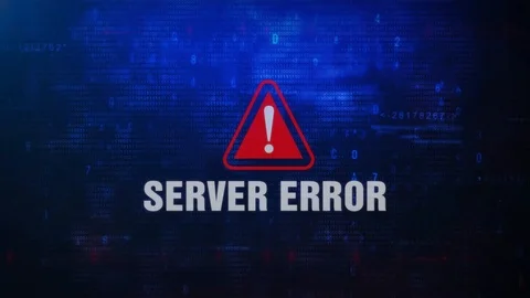 Server Error Alert Warning Error Message Blinking on Screen . 库存影片 98532249