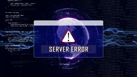 SERVER ERROR and Earth Connections Network, Animation, Background, Loop Video stock 253310740