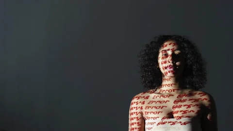 Server error double exposure woman system bug Stock Footage 236357247
