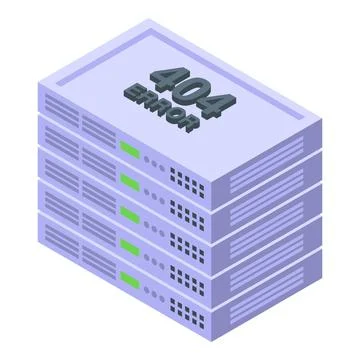 Server error icon isometric vector. Internet connection Illustrazione stock