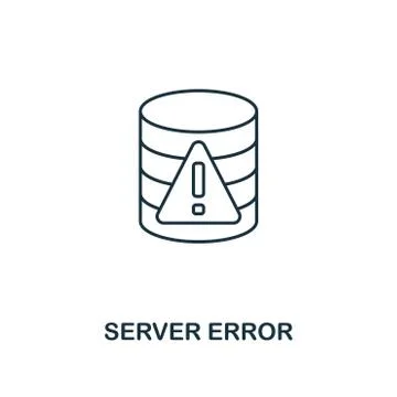 Server Error outline icon. Thin line style from big data icons collection. Pixel Stock Illustration