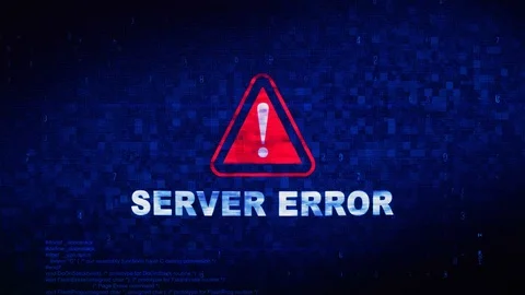 Server Error Text Digital Noise Twitch Glitch Distortion Effect Error Animation. Stock Footage 106680148
