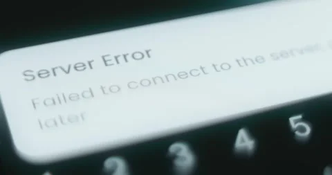 Server Error warning message, Failed to connect to the server Stock Footage 314879847