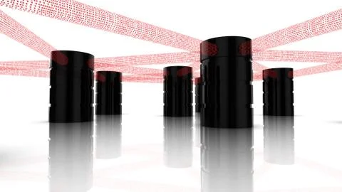 Server farm bottom view Illustrazione stock