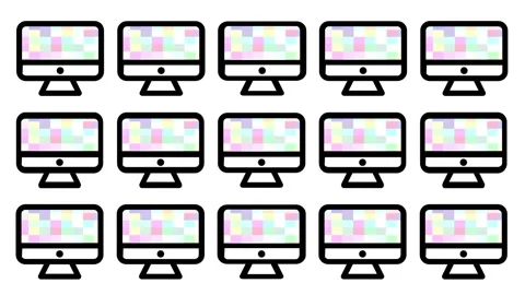 Server Farm Grid Icon Stock Footage 340305644