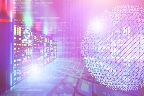 Server farm network Illustrazione stock