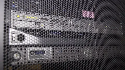 Server farm, rack. Computer servers Видео 47839687