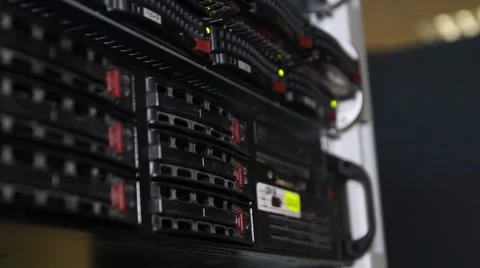 Server farm, rack. Computer servers Stock Footage 47840985