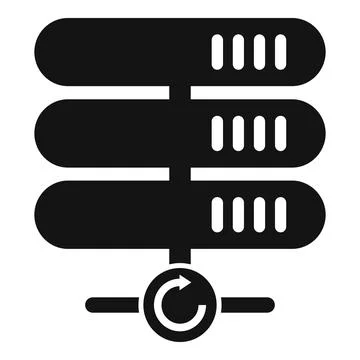 Server file icon simple vector. Data cloud Illustrazione stock