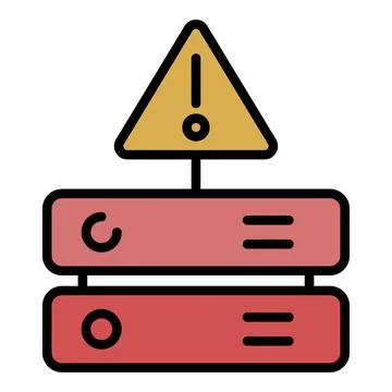 Server firewall icon color outline vector Stock Illustration