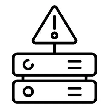 Server firewall icon, outline style Stock Illustration