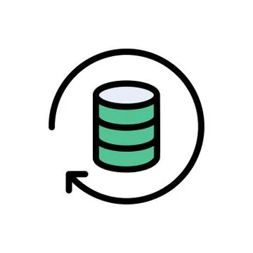 Server flat color icon イラスト素材