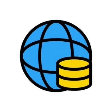 Server flat color icon 스톡 일러스트