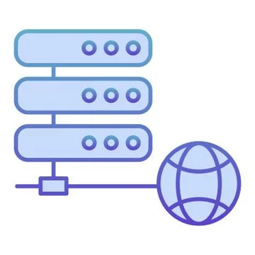 Server flat icon. Data storage blue icons in trendy flat style. Computer storage Illustrazione stock