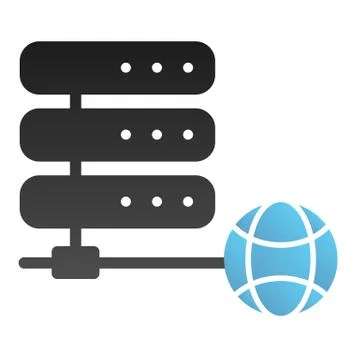 Server flat icon. Data storage color icons in trendy flat style. Computer イラスト素材