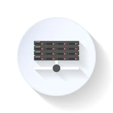 Server flat icon Stock Illustration