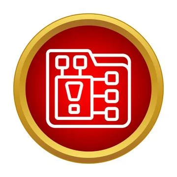 Server folder experiencing data error alert warning 스톡 일러스트