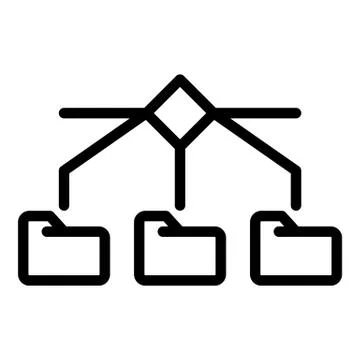 Server folders icon, outline style イラスト素材