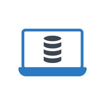 Server glyph color icon Stock Illustration