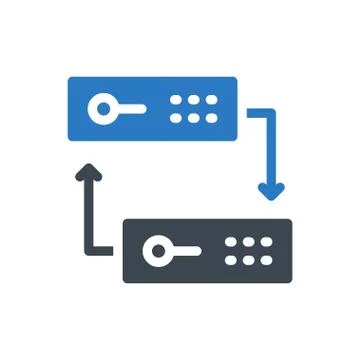 Server glyph colour icon イラスト素材