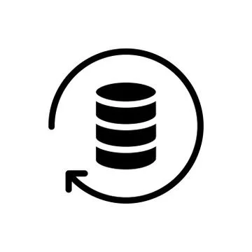 Server glyph flat icon Stock Illustration
