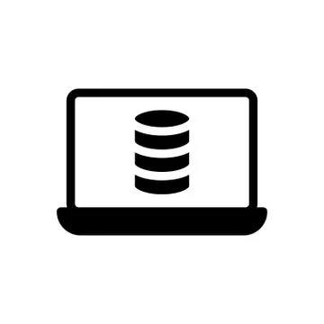 Server glyph flat icon Stock Illustration