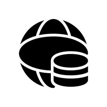 Server glyph flat icon Stock Illustration