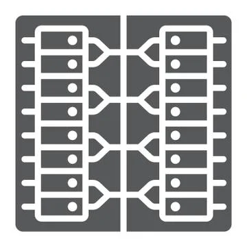 Server glyph icon, technology and system, data center sign, vector graphics, a イラスト素材
