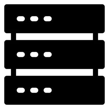 Server glyph icon vector illustration isolated on white background 스톡 일러스트