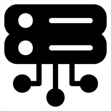 Server glyph icon vector illustration isolated on white background Stock Illustration