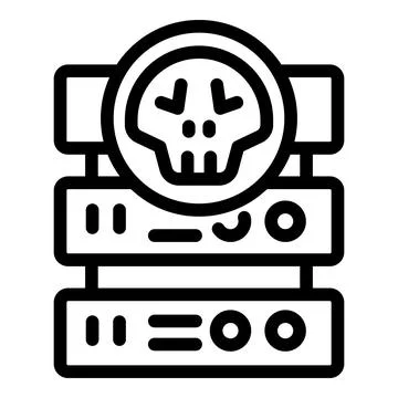 Server hack attack icon outline vector. Online access Stock Illustration