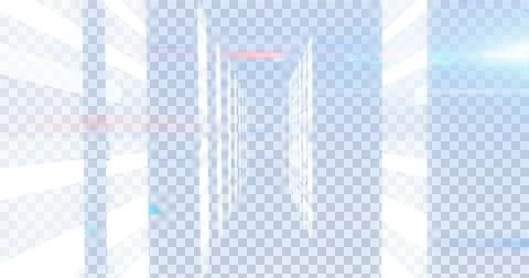 Server Hallway with lights on Alpha Channel Stock Illustration