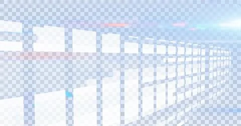 Server Hallway with lights on Alpha Channel イラスト素材