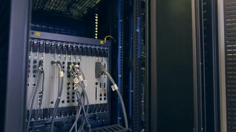Server hardware panorama 2 Stock Footage 47835396