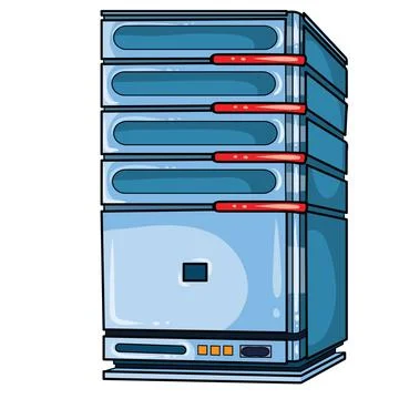 Server high performance computer, Illustrazione stock