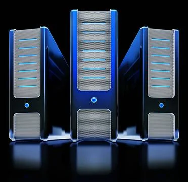 Server high resolution 3D rendering of a server concept Copyright: xZoonar... Stockfoto's