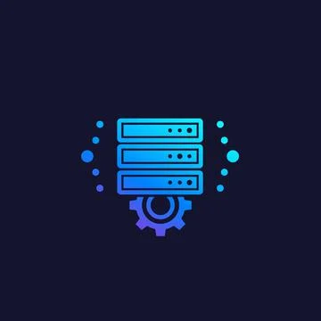 Server, hosting configuration vector 스톡 일러스트