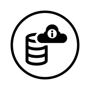 Server, Hosting information icon. Black vector design. Illustrazione stock