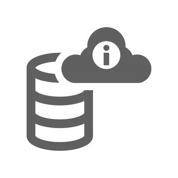 Server, Hosting information icon. Gray vector graphics. 스톡 일러스트
