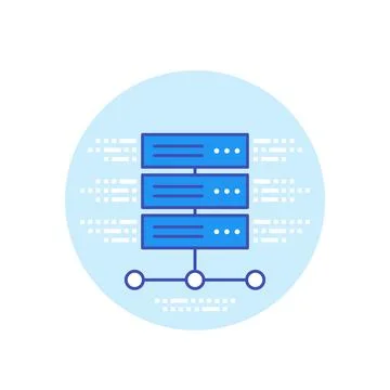 Server, hosting vector icon Stockillustratie